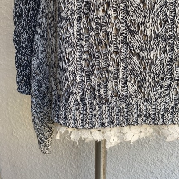 ANTHROPOLOGIE DIPPED LACE KNIT SWEATER - Picture 6 of 7